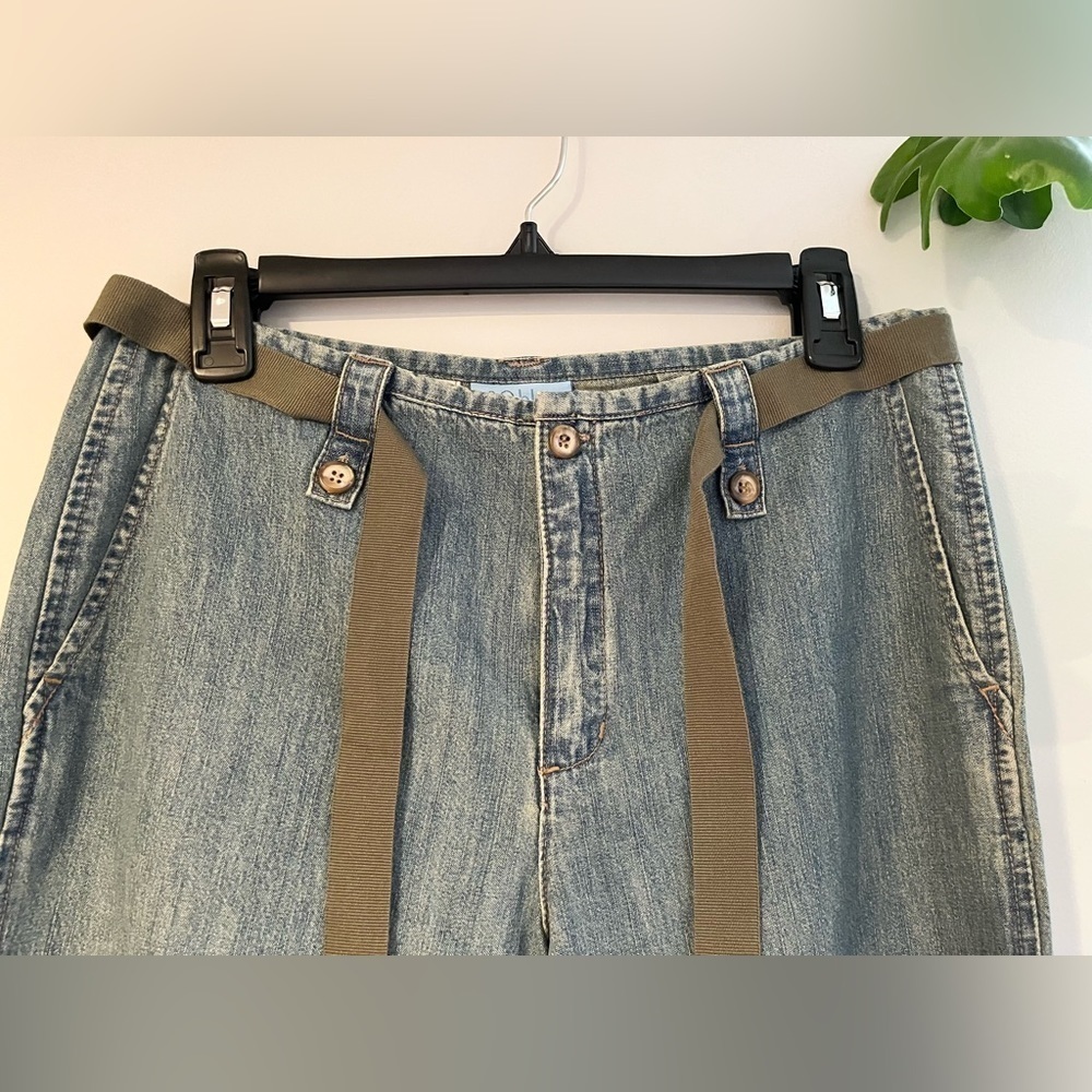 Sigrid Olsen SO Blue denim jeans with ribbon belt NWT - Picture 3 of 5